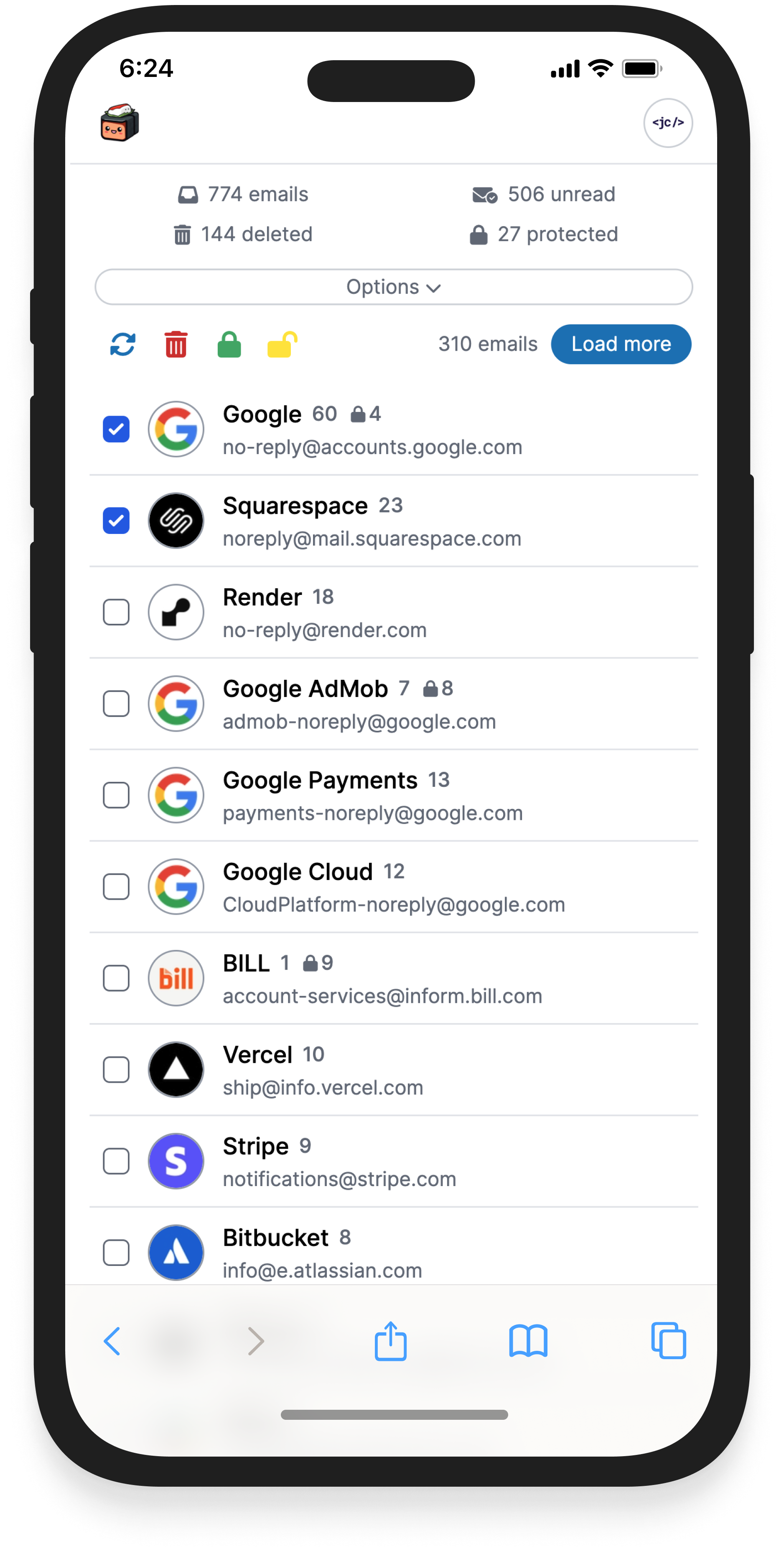Clear My Spam screenshot